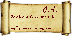 Goldberg Ajándék névjegykártya